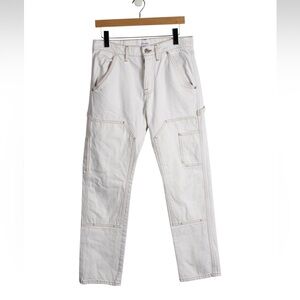 Frame Denim Le Slouch Utility Patch Straight Leg Jeans Cargo Ercu